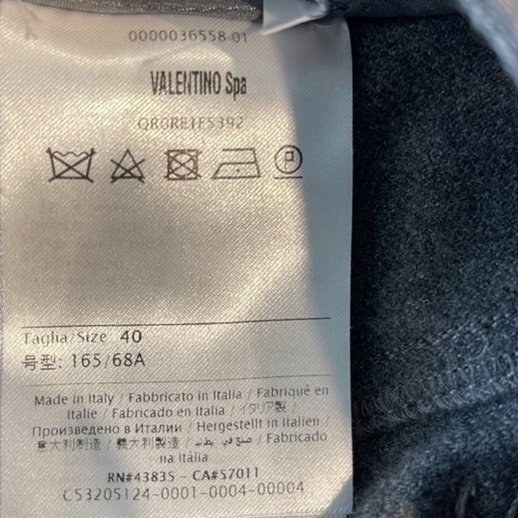 RED Valentino Straight Leg Wool Blend Pants Grigio Melange US 4 IT 40 NWT - Picture 10 of 10